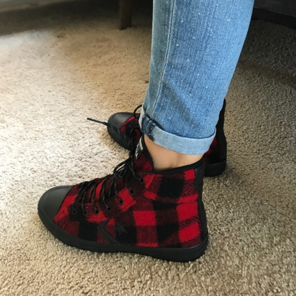 Converse&Woolrich Ctas Player Black/Red AUTHENTIC - Picture 2 of 8